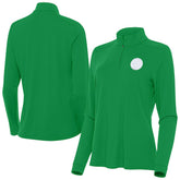 Pittsburgh Steelers Antigua Women's St. Patrick's Day Intent Quarter-Zip Performance Top Kelly Green | NFL