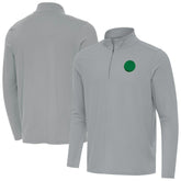 Pittsburgh Steelers Antigua St Patrick Day Intent Quarter-Zip Pullover Top Gray | NFL