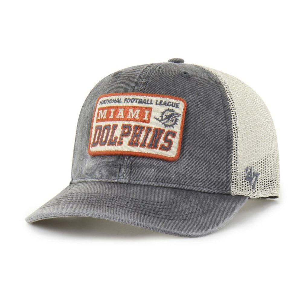 Miami Dolphins '47 Canteen Relaxed Trucker Adjustable Hat Charcoal | 47 brand