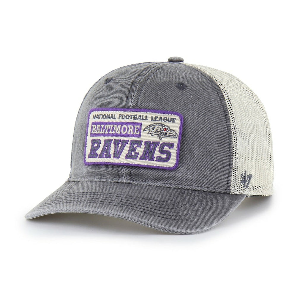 Baltimore Ravens '47 Canteen Relaxed Trucker Adjustable Hat Charcoal | 47 brand