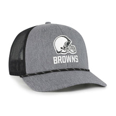 Cleveland Browns '47 Carbon Rope Trucker Adjustable Hat Heather Charcoal | 47 brand