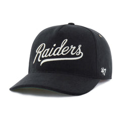 Las Vegas Raiders '47 Golden Age Corduroy Hitch Adjustable Hat Black | 47 brand