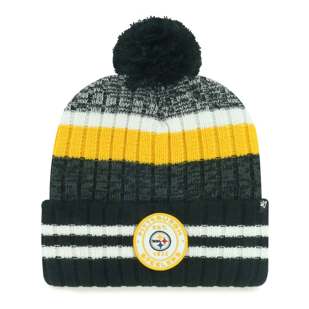 Pittsburgh Steelers '47 Quiver Cuffed Knit Hat with Pom | 47 brand