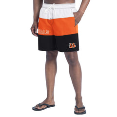 Cincinnati Bengals G-III Sports by Carl Banks Sunrise Volley Swim Shorts Black/Orange | NFL