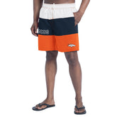 Denver Broncos G-III Sports by Carl Banks Sunrise Volley Swim Shorts Orange/Navy | NFL