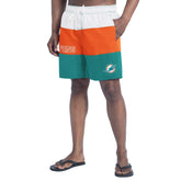 Miami Dolphins G-III Sports by Carl Banks Sunrise Volley Swim Shorts Aqua/Orange | NFL