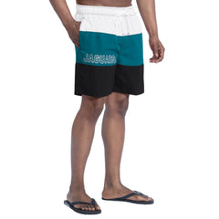 Jacksonville Jaguars G-III Sports by Carl Banks Sunrise Volley Swim Shorts Black/Teal | NFL