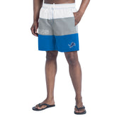 Detroit Lions G-III Sports by Carl Banks Sunrise Volley Swim Shorts Blue/Silver | NFL