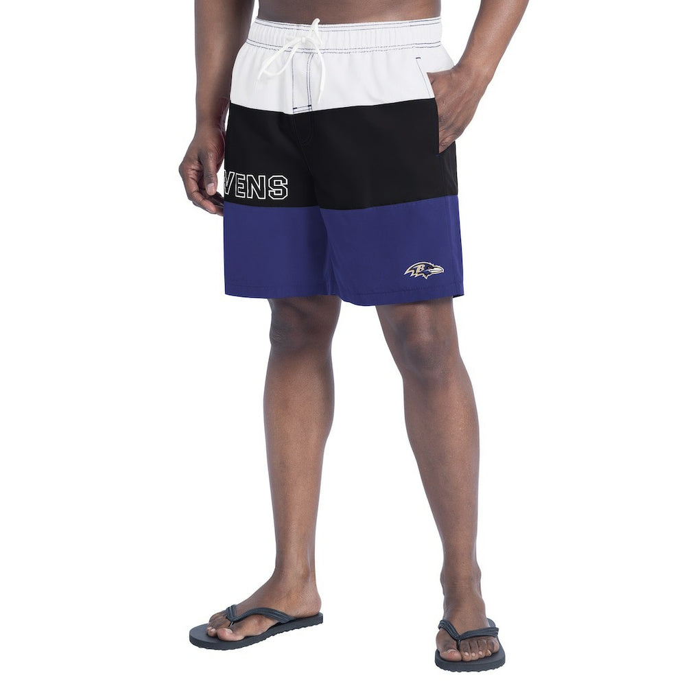 Baltimore Ravens G-III Sports by Carl Banks Sunrise Volley Swim Shorts Purple/Black | NFL