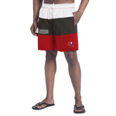 Tampa Bay Buccaneers G-III Sports by Carl Banks Sunrise Volley Swim Shorts Red/Pewter | NFL