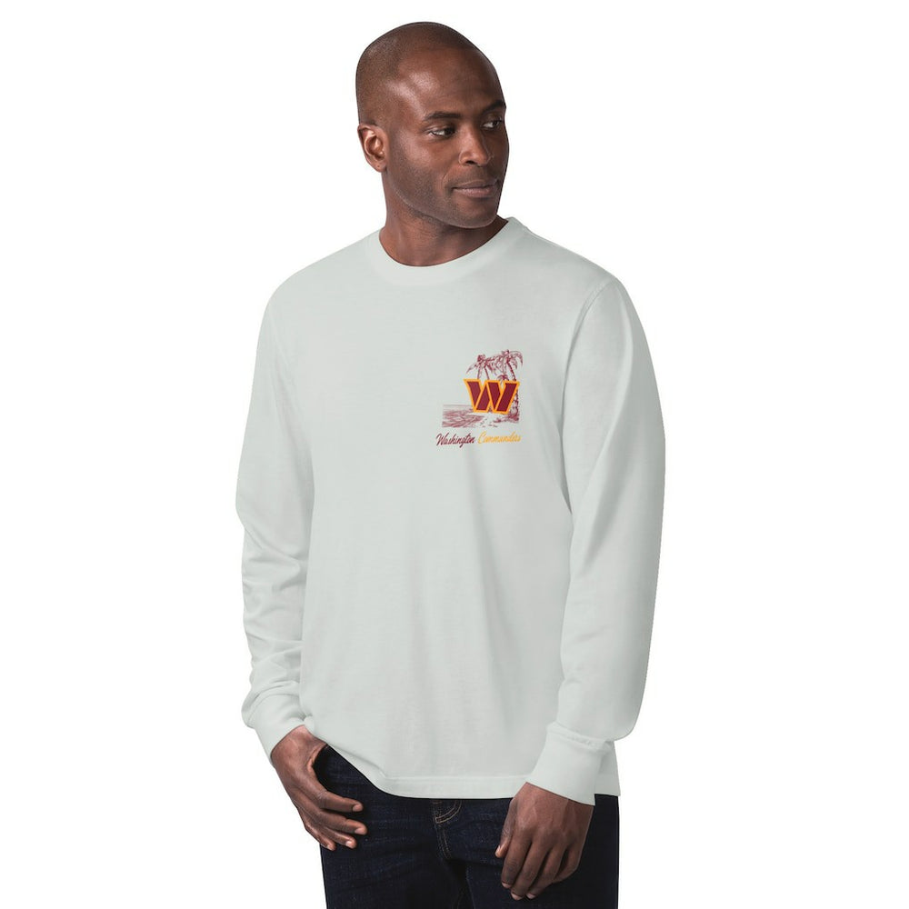 Washington Commanders Margaritaville It's Five O'Clock Somewhere Long Sleeve T-Shirt Gray | NFL