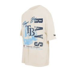 Tampa Bay Rays New Era Cooperstown Collection Oversized Throwback Distressed T-Shirt - MLB