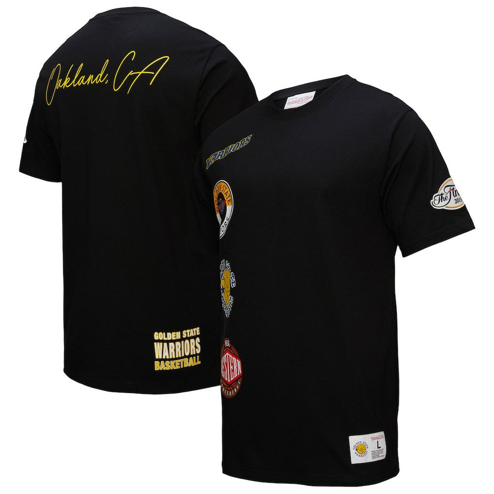 Golden State Warriors Black Out Collection Vintage Premium T-Shirt Black - NBA