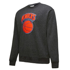 New York Knicks Hardwood Classics Blackout Collection Snow Washed Pullover Sweatshirt Black - NBA