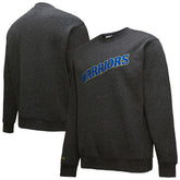 Golden State Warriors Black Out Collection Snow Washed Vintage Logo Pullover Sweatshirt Black - NBA