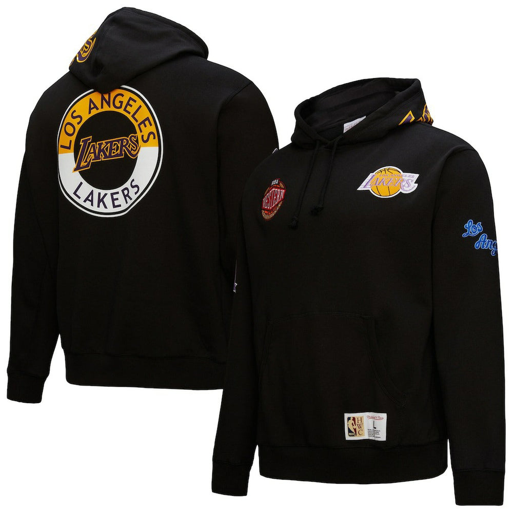 Los Angeles Lakers Hardwood Classics Blackout Collection Pullover Hoodie Black - NBA