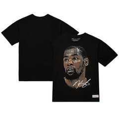 Kevin Durant NBA Unisex Real Big Face Player T-Shirt Black - NBA
