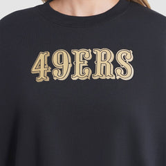 San Francisco 49ers Women's 2025 Rivalries Collection Oversized Phoenix Fleece Sweatshirt Black | Nike for Sale