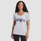 New England Patriots Women's 2025 Rivalries Collection Slub Dri-FIT T-Shirt Silver | Nike for Sale