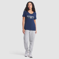 Seattle Seahawks Women's 2025 Rivalries Collection Slub Dri-FIT T-Shirt College Navy | Nike for Sale