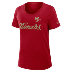 San Francisco 49ers Women's 2025 Rivalries Collection Slub Dri-FIT T-Shirt Scarlet | Nike for Sale