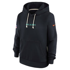 Miami Dolphins Women's 2025 Rivalries Collection Standard Issue Sideline Dri-FIT Hoodie Pitch Blue | Nike for Sale