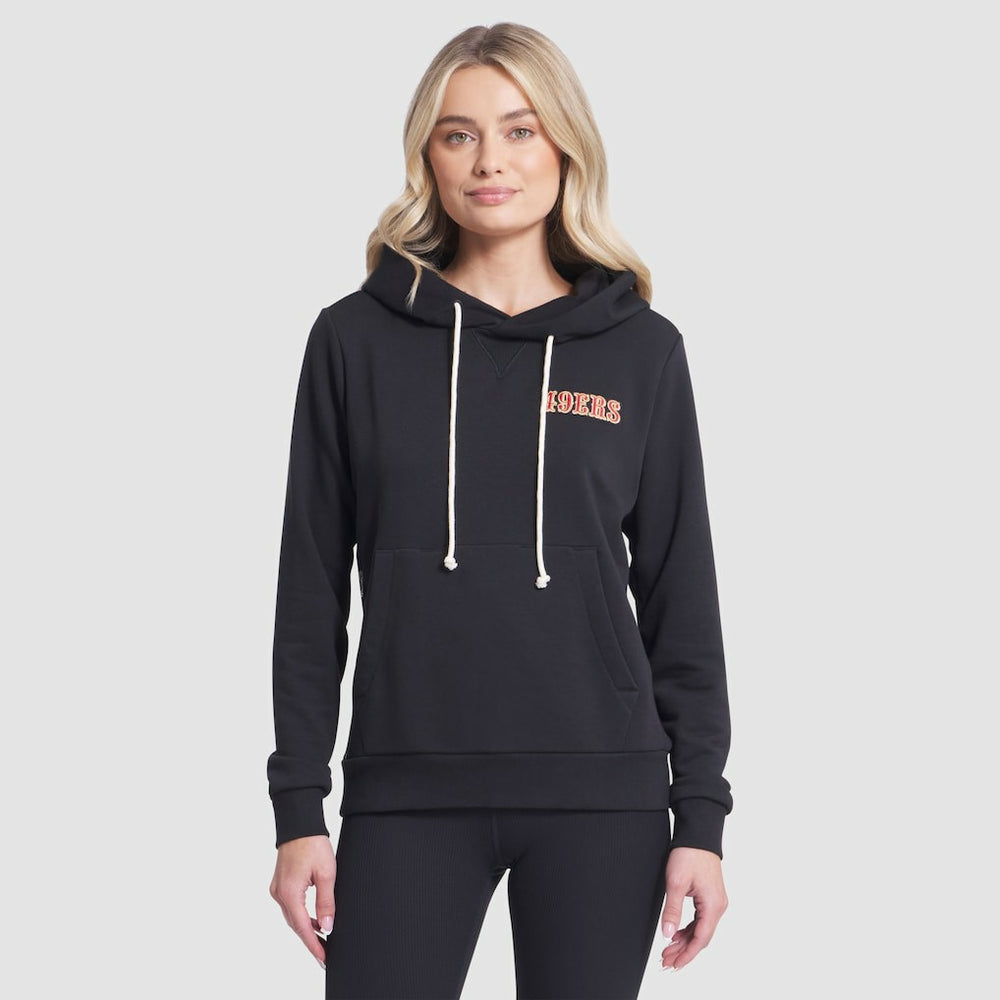 San Francisco 49ers Women's 2025 Rivalries Collection Standard Issue Sideline Dri-FIT Hoodie Black | Nike for Sale