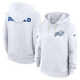 Buffalo Bills Women's 2025 Rivalries Collection Standard Issue Sideline Dri-FIT Hoodie White | Nike for Sale