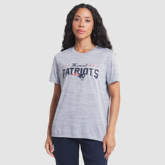 New England Patriots Women's 2025 Rivalries Collection Sideline Velocity Dri-FIT T-Shirt Silver | Nike for Sale