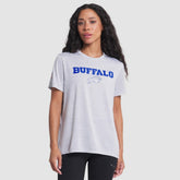 Buffalo Bills Women's 2025 Rivalries Collection Sideline Velocity Dri-FIT T-Shirt White | Nike for Sale