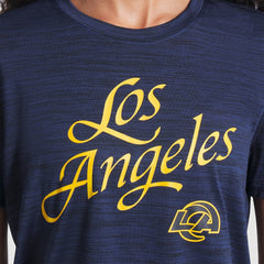 Los Angeles Rams Women's 2025 Rivalries Collection Sideline Velocity Dri-FIT T-Shirt Midnight Blue | Nike for Sale