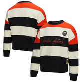 Houston Astros Mitchell & Ness Women's Cooperstown Collection Blocked Fleece Pullover Sweatshirt- Orange/Black Pullover - MLB