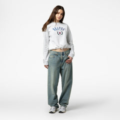 Atlanta Braves Mitchell & Ness Women's Cropped Toggle Pullover Sweatshirt - MLB