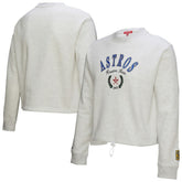 Houston Astros Mitchell & Ness Women's Cropped Toggle Pullover Sweatshirt - MLB