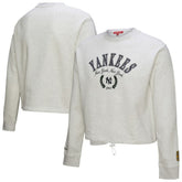 New York Yankees Mitchell & Ness Women's Cropped Toggle Pullover Sweatshirt - MLB