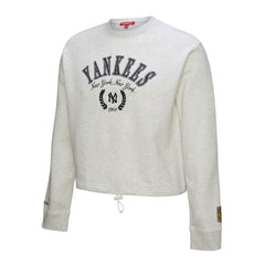 New York Yankees Mitchell & Ness Women's Cropped Toggle Pullover Sweatshirt - MLB