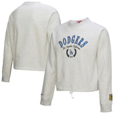 Los Angeles Dodgers Mitchell & Ness Women's Cropped Toggle Pullover Sweatshirt - MLB