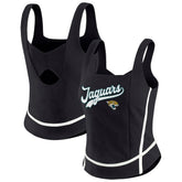Jacksonville Jaguars WEAR by Erin Andrews Women's Square Neck Tank Top Black | NFL