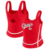 Kansas City Chiefs WEAR by Erin Andrews Women's Square Neck Tank Top Red | NFL