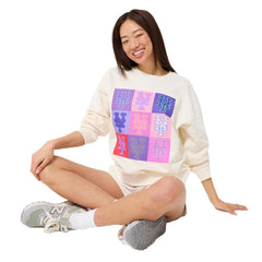 New York Mets Terez Women's Technicolor Oversized Pullover Sweatshirt - MLB
