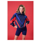 Philadelphia Phillies Terez Women's Ripstop Chevron Quarter-Zip Pullover - MLB