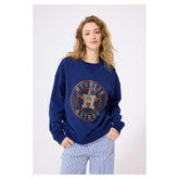 Houston Astros Terez Women's Oversized Gemstone Logo Sweatshirt - MLB