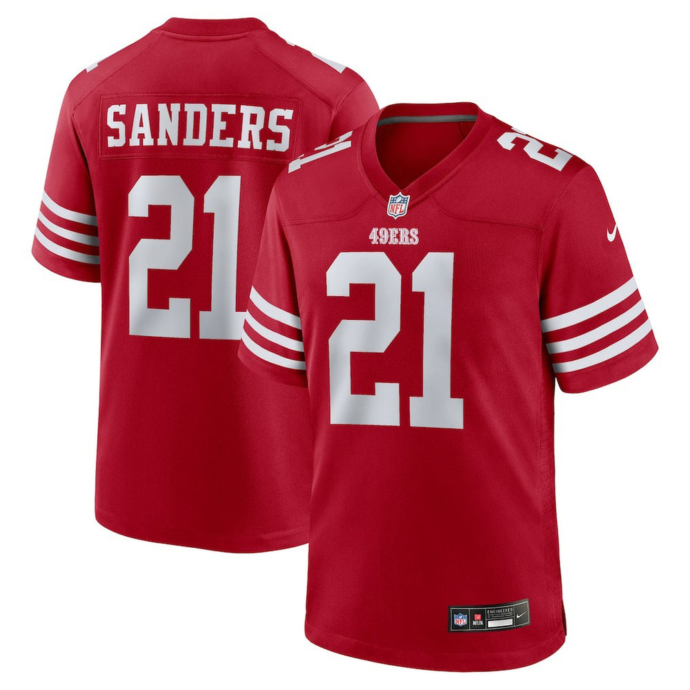 Deion Sanders San Francisco 49ers Team Retired Player Game Jersey Scarlet | Nike for Sale