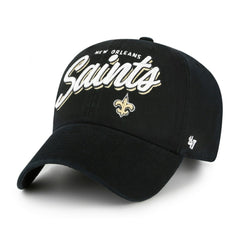 New Orleans Saints '47 Women's Ariana Clean Up Adjustable Hat Black | 47 brand