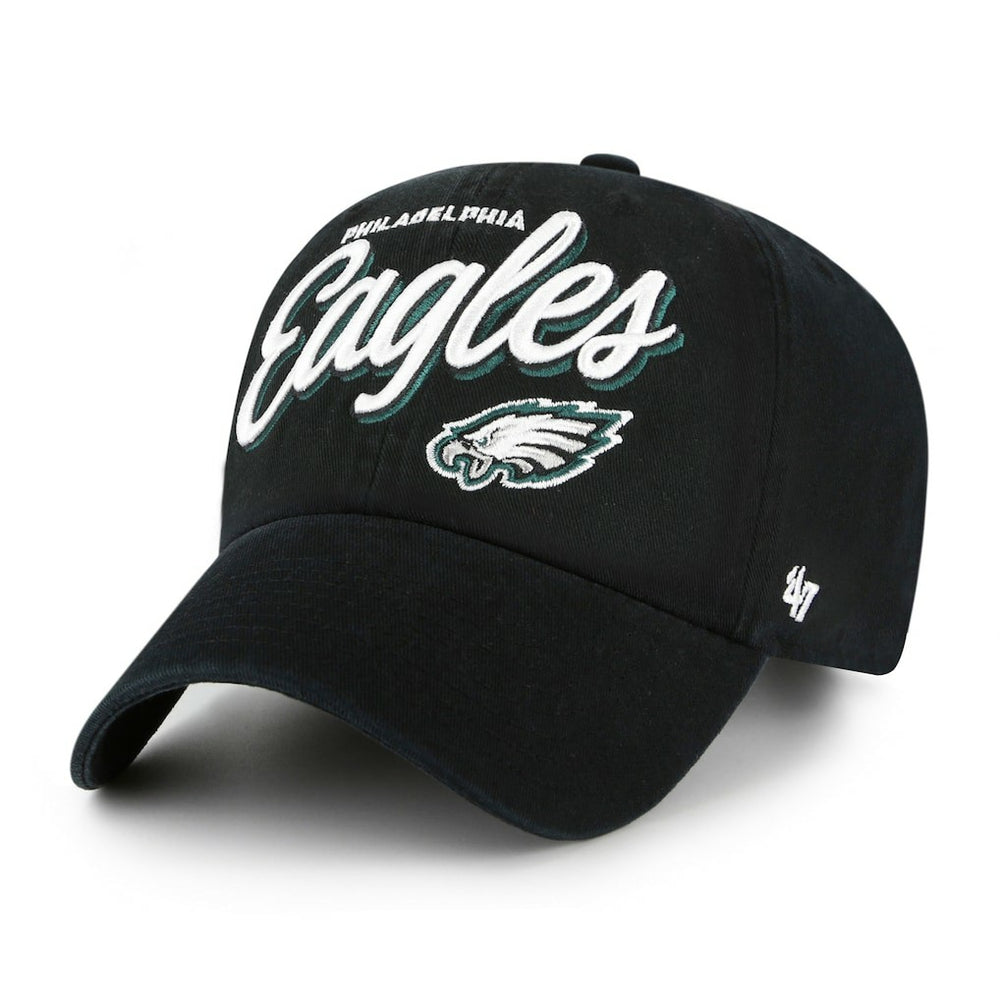 Philadelphia Eagles '47 Women's Ariana Clean Up Adjustable Hat Black | 47 brand