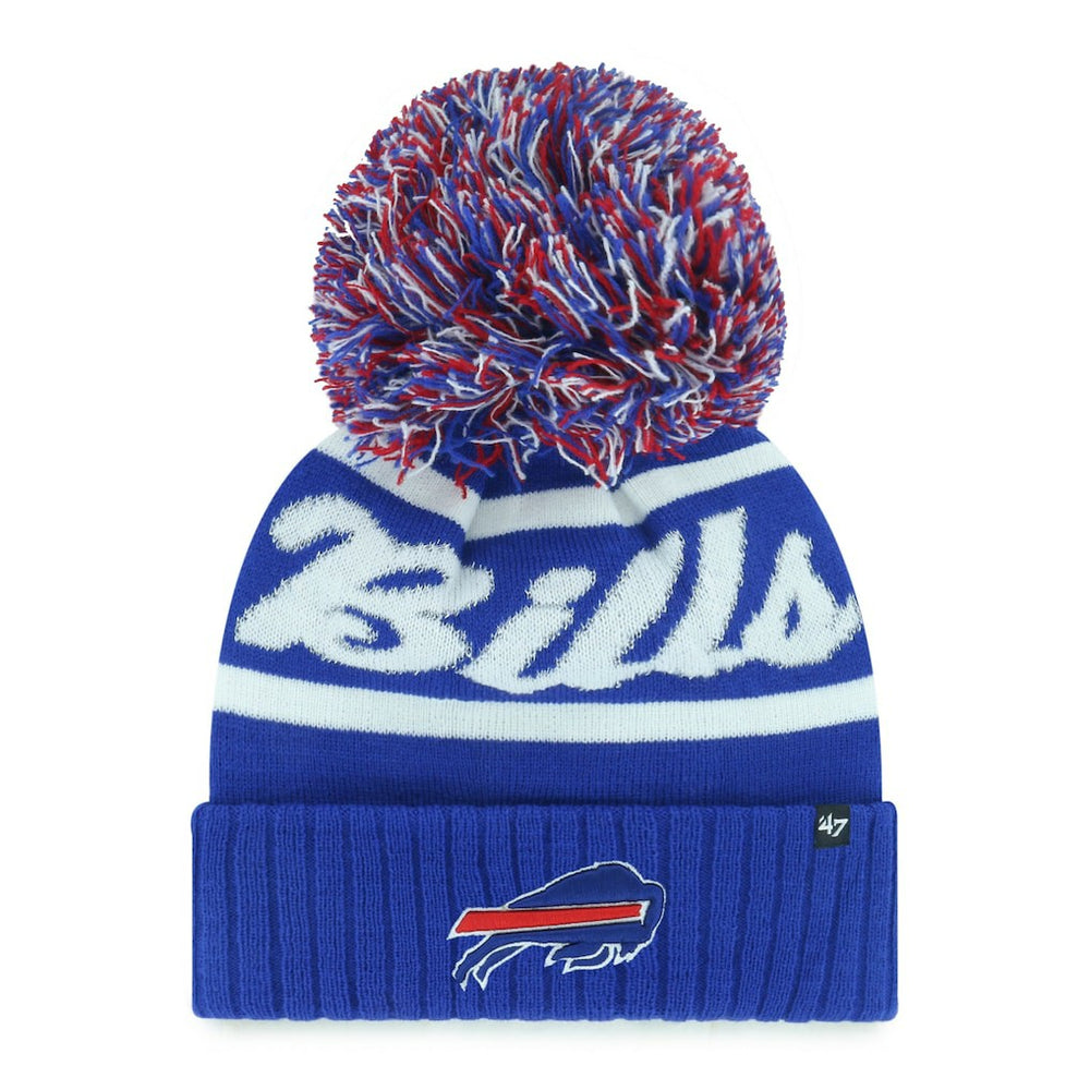Buffalo Bills '47 Women's Spirited Cuffed Knit Hat with Pom Royal | 47 brand
