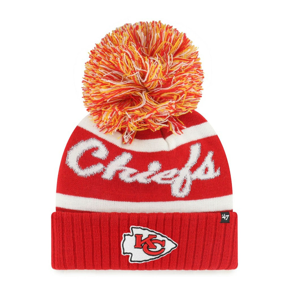 Kansas City Chiefs '47 Women's Spirited Cuffed Knit Hat with Pom Red | 47 brand