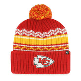 Kansas City Chiefs '47 Youth Polar Vortex Cuffed Knit Hat with Pom Red | 47 brand