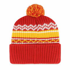 Kansas City Chiefs '47 Youth Polar Vortex Cuffed Knit Hat with Pom Red | 47 brand