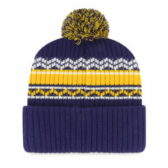 Minnesota Vikings '47 Youth Polar Vortex Cuffed Knit Hat with Pom Purple | 47 brand